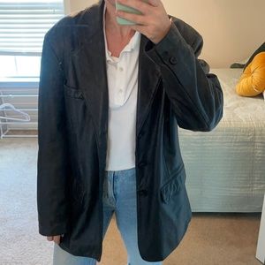 Vintage leather blazer